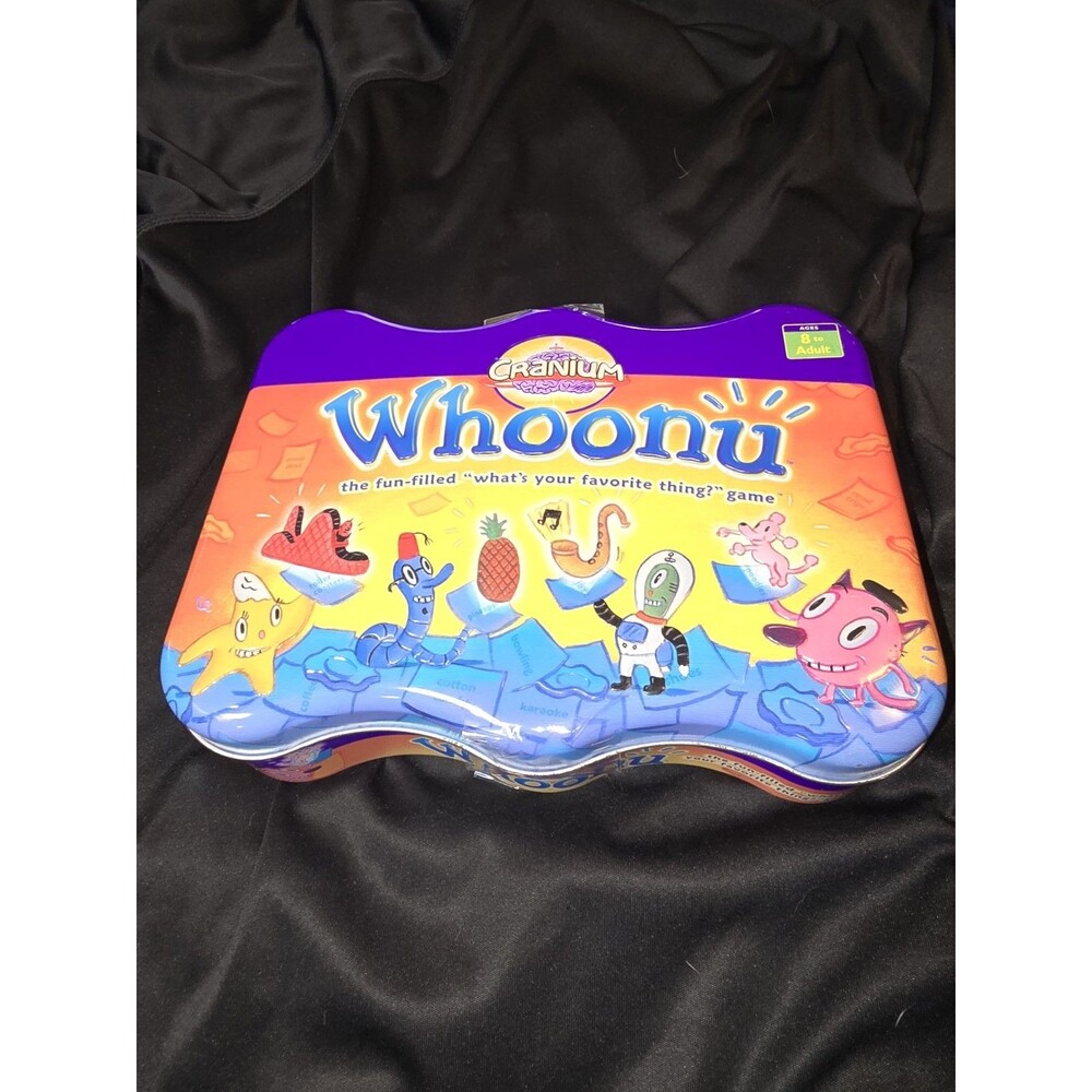 Cranium Whoonu Family Game Tin Box Complete Set Ages 8+ Adult